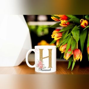 Letter/Name Coffee Mug with C-handle
